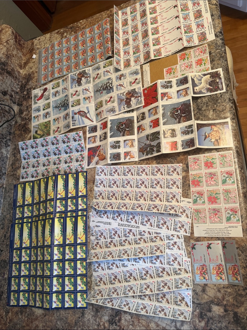 Vintage Christmas Sticker and Seals Lot
